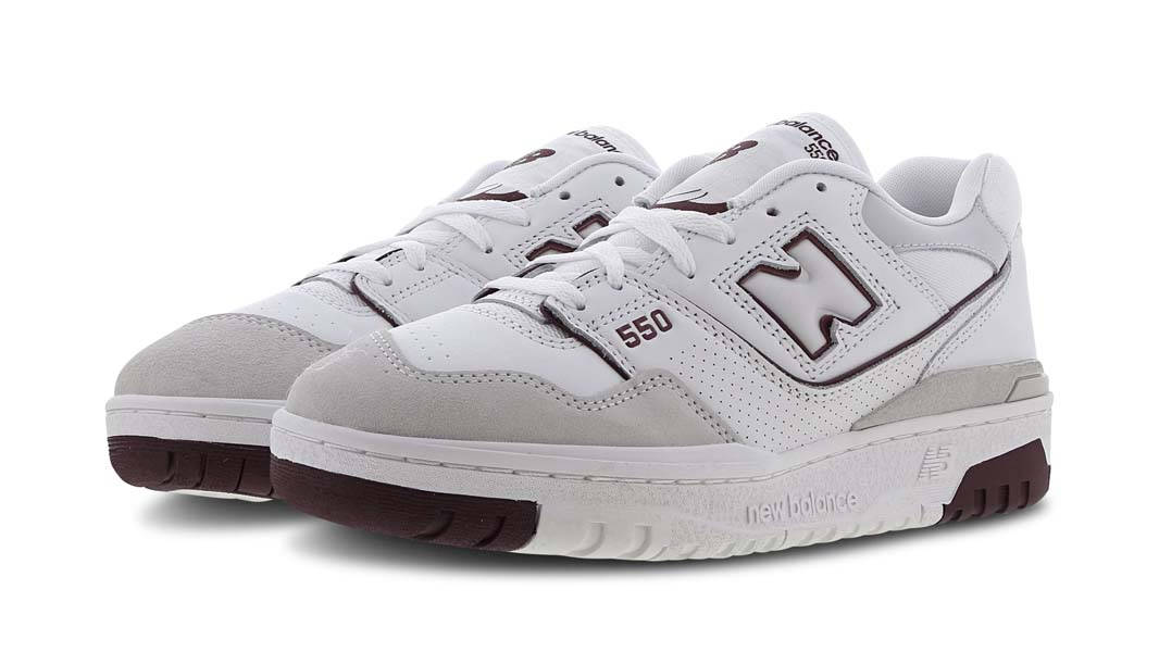 New Balance 550 Summer Fog Burgundy Front