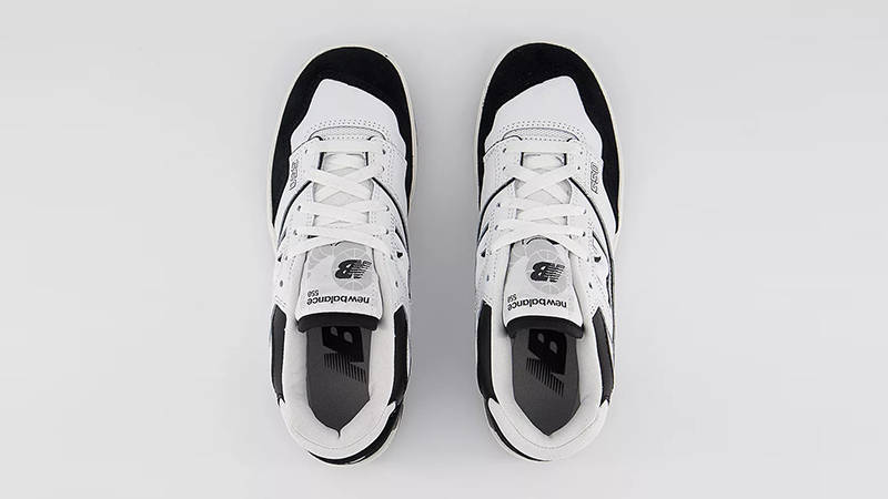 New Balance 550 White Black Grey Top 2