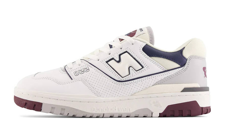 new balance 550 white navy burgundy