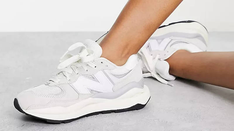 New Balance 57-40 Grey on feet