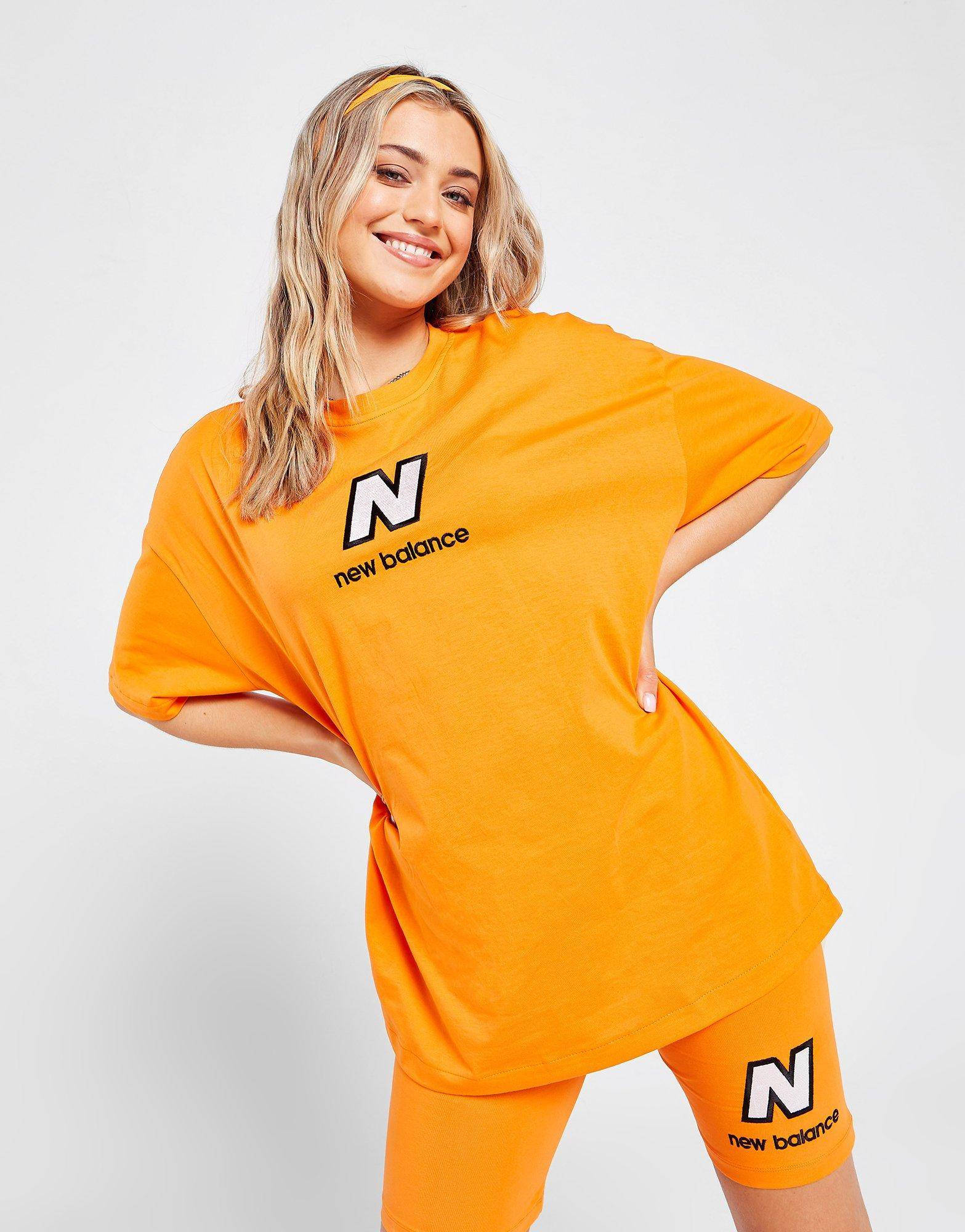 New Balance Boyfriend T-Shirt Orange Front