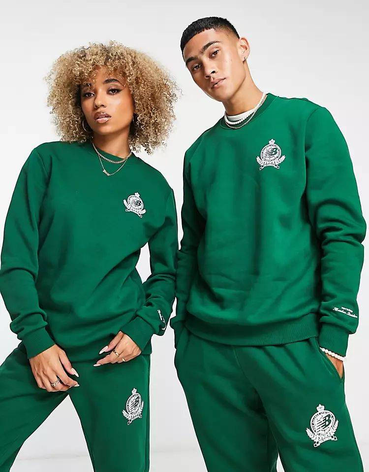 New Balance Members Club Sweatshirt Green Feature