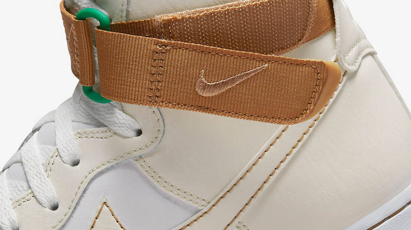 Nike Air Force 1 High Inspected By Swoosh Phantom Gold DX4980-001 Detail