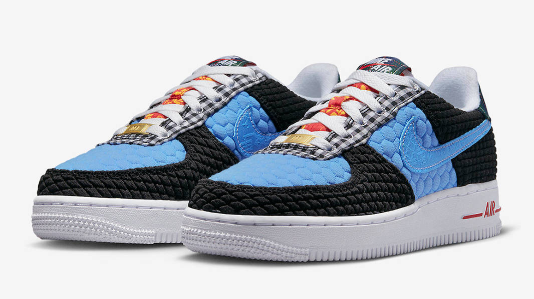 Nike Air Force 1 Low GS Multi Material Black DZ5302-001 Side