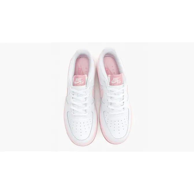 white air forces with pink bottoms
