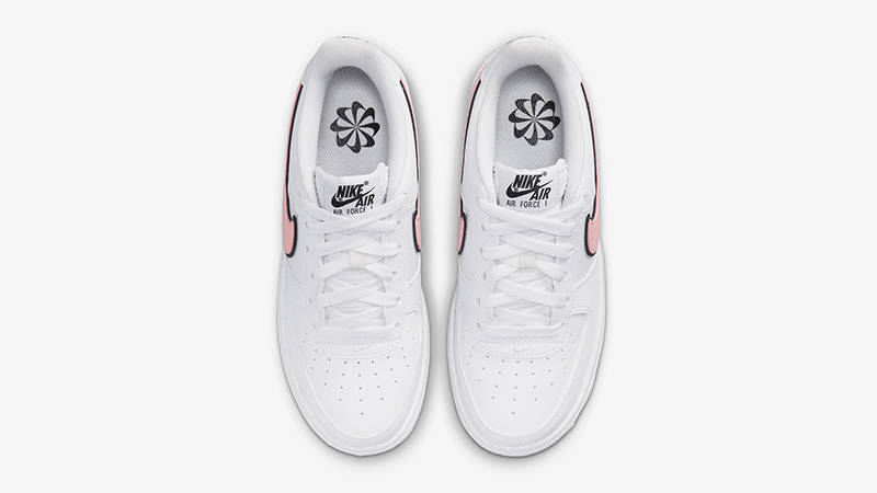 Nike Air Force 1 Low GS Print Swoosh White Pink DZ6307-100 Top