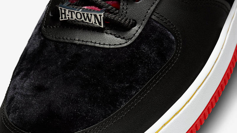 Nike Air Force 1 Low H-Town Black Silver DZ5427-001 Detail