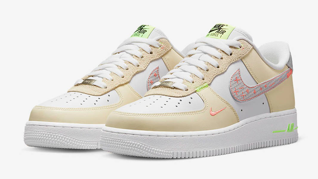 Nike Air Force 1 Low Just Stitch It Cream FB1852-111 Side