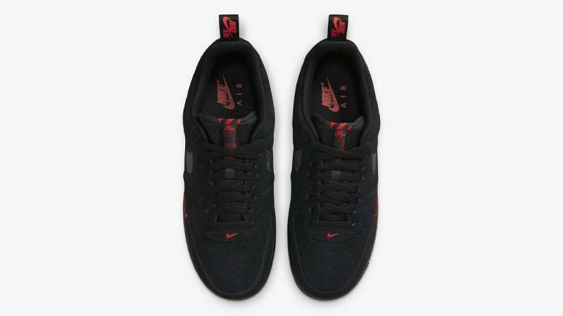 Nike Air Force 1 '07 LV8 Reflective Swoosh Black Crimson DZ4514-001 Men's  Shoes