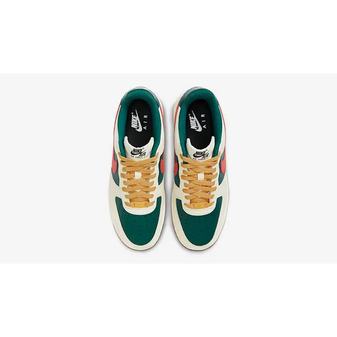 Nike Air Force 1 Low Sail Green Red | Where To Buy | FD9063-163 | The ...