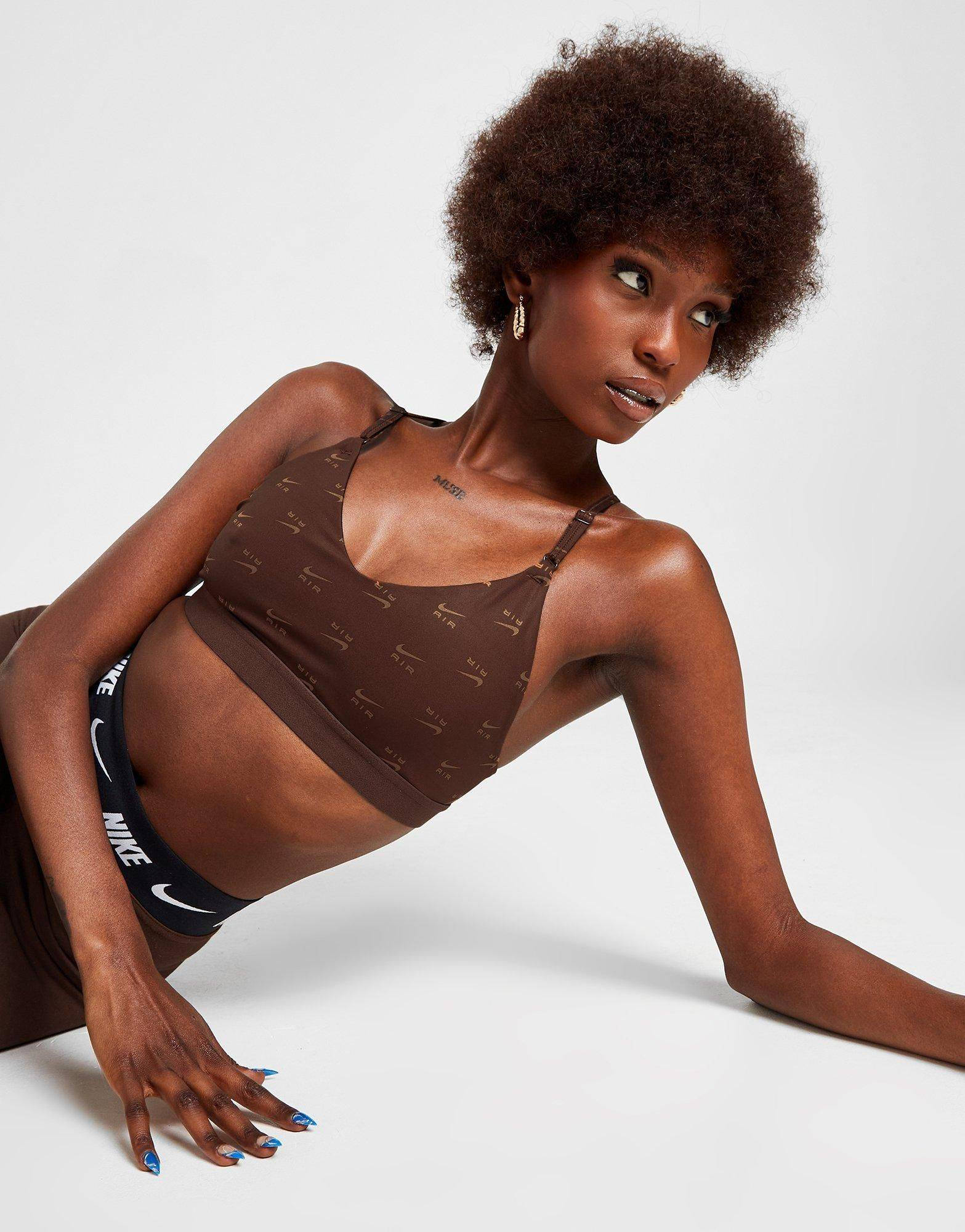 Nike Air Indy Sports Bra Brown Front Tilt