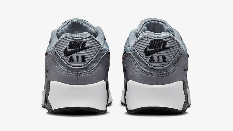 Nike Air Max 90 GS Grey Orange DZ5637-001 Back