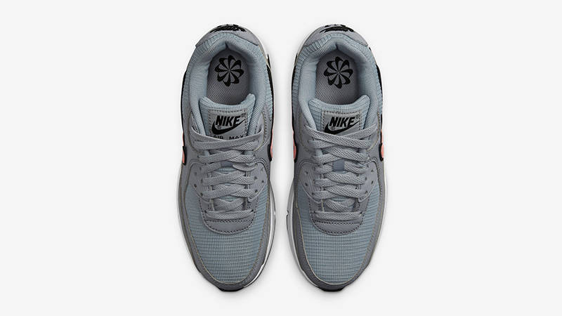 Nike Air Max 90 GS Grey Orange DZ5637-001 Top
