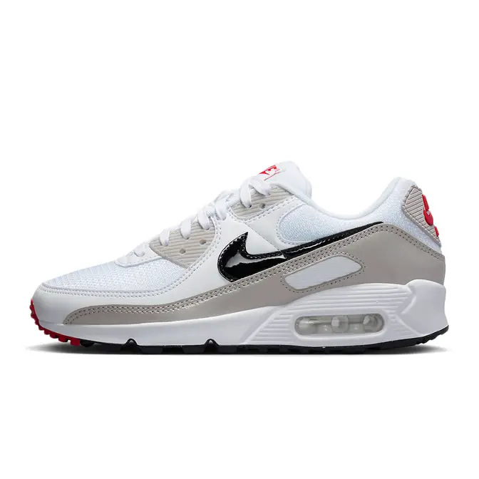 Nike Air Max 90 White Grey Red | Where To Buy | DX0116-101 | The Sole ...