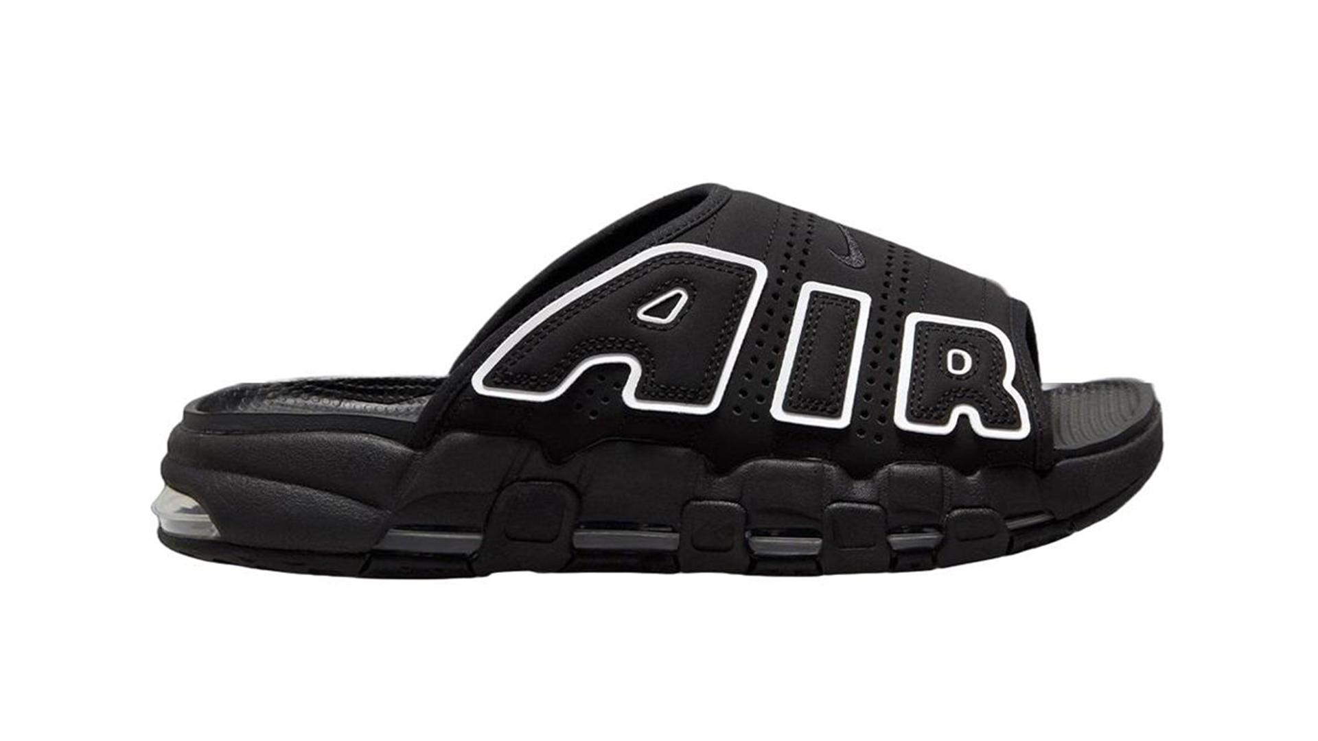 Nike Air More Uptempo Slide Black White
