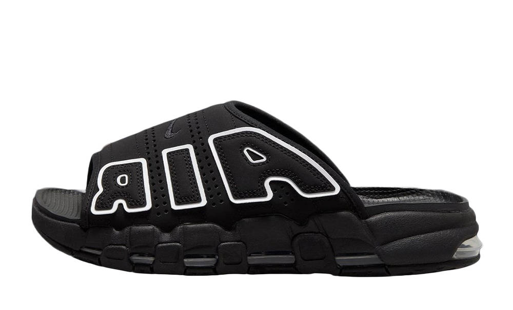 Nike Air More Uptempo Slide Black White | Where To Buy | undefined ...