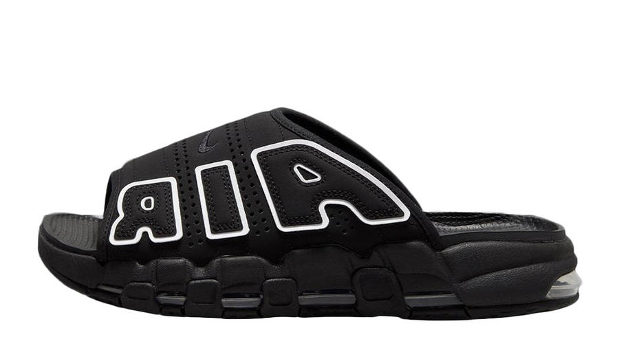 Nike Air More Uptempo Slide Black White | Where To Buy | undefined