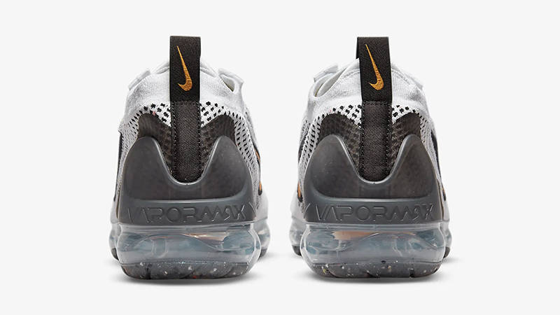 Nike Air VaporMax 2021 Flyknit White Black Kumquat DM0025-101 Back