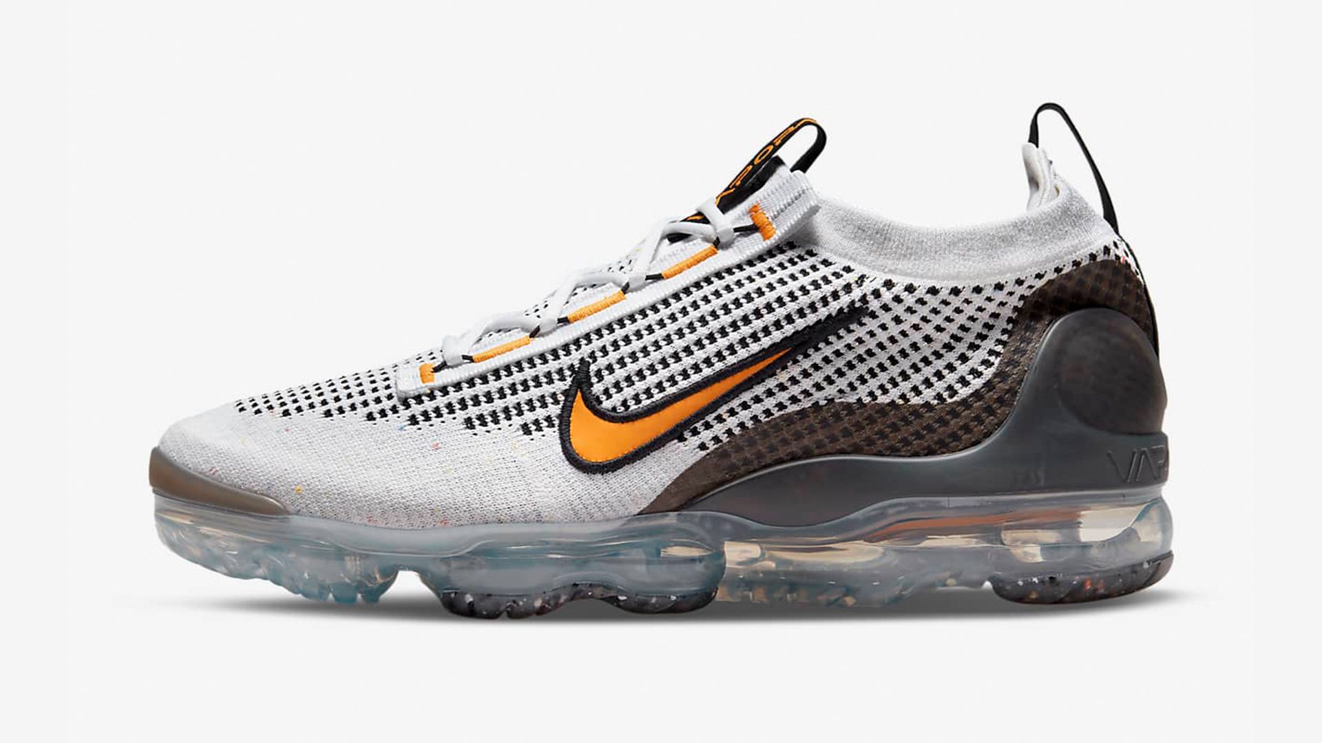 Nike Air VaporMax 2021 Flyknit White Black Kumquat