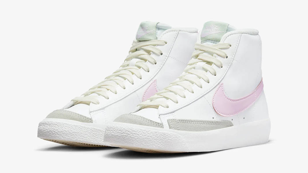 nike blazer mid white pink foam