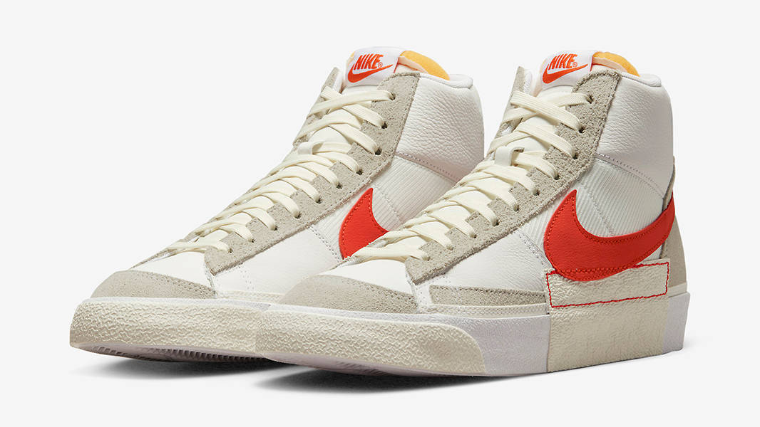 Nike Blazer Mid 77 Remastered White Orange DQ7673-101 Side