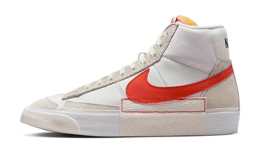 nike blazer white orange