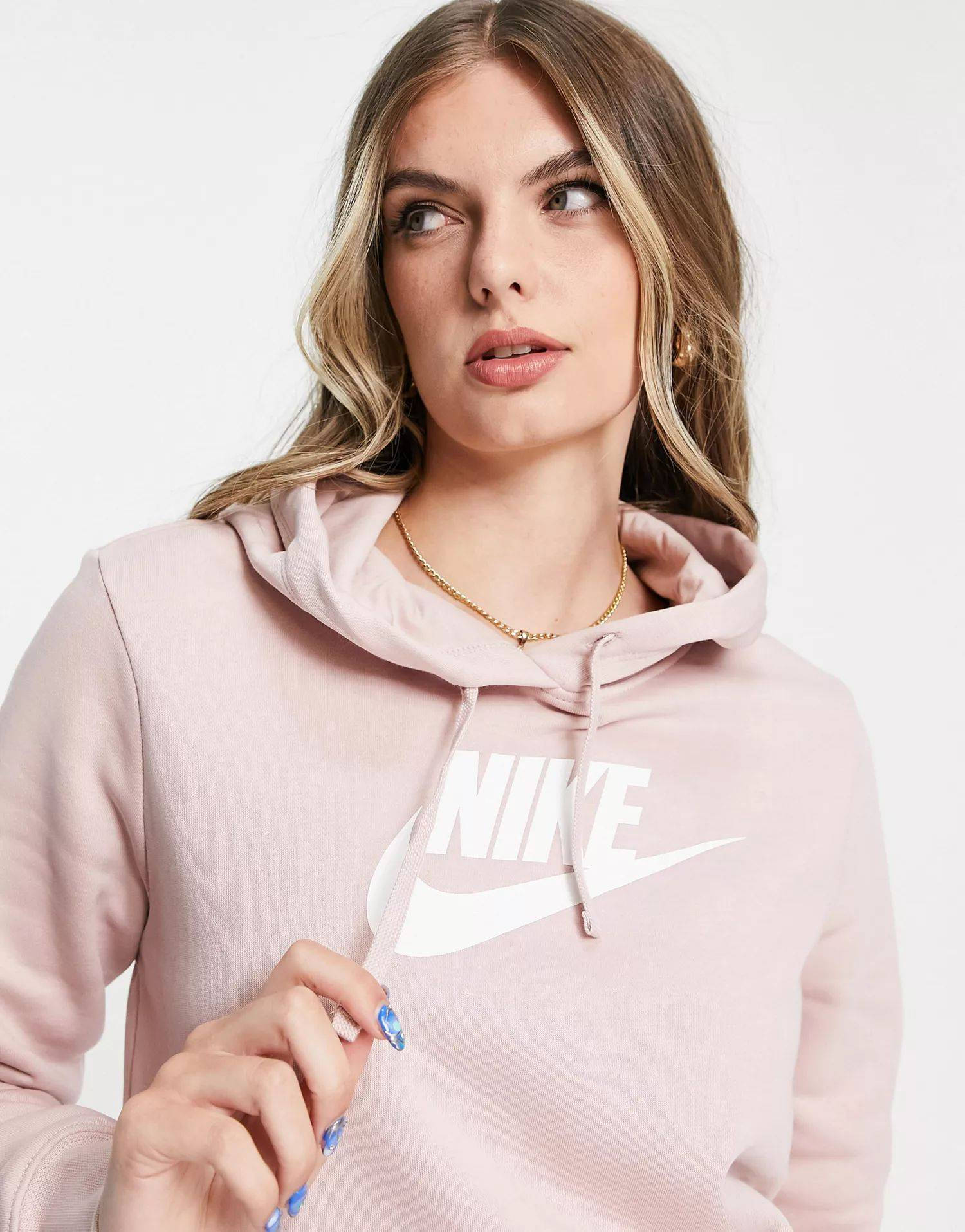 Nike Club Essential Logo Hoodie - Pink | The Sole Supplier
