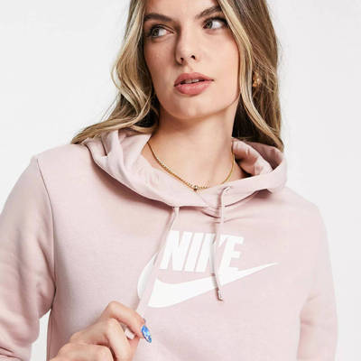 Nike Club Essential Logo Hoodie - Pink | The Sole Supplier