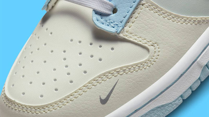 Nike Dunk Low GS Grey Blue Beige Detail