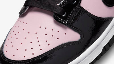 Nike Dunk Low Pink Black Patent DJ9955-600 Detail