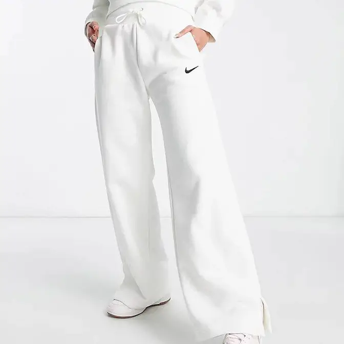 Nike mini swoosh oversized tracksuit in pearl white