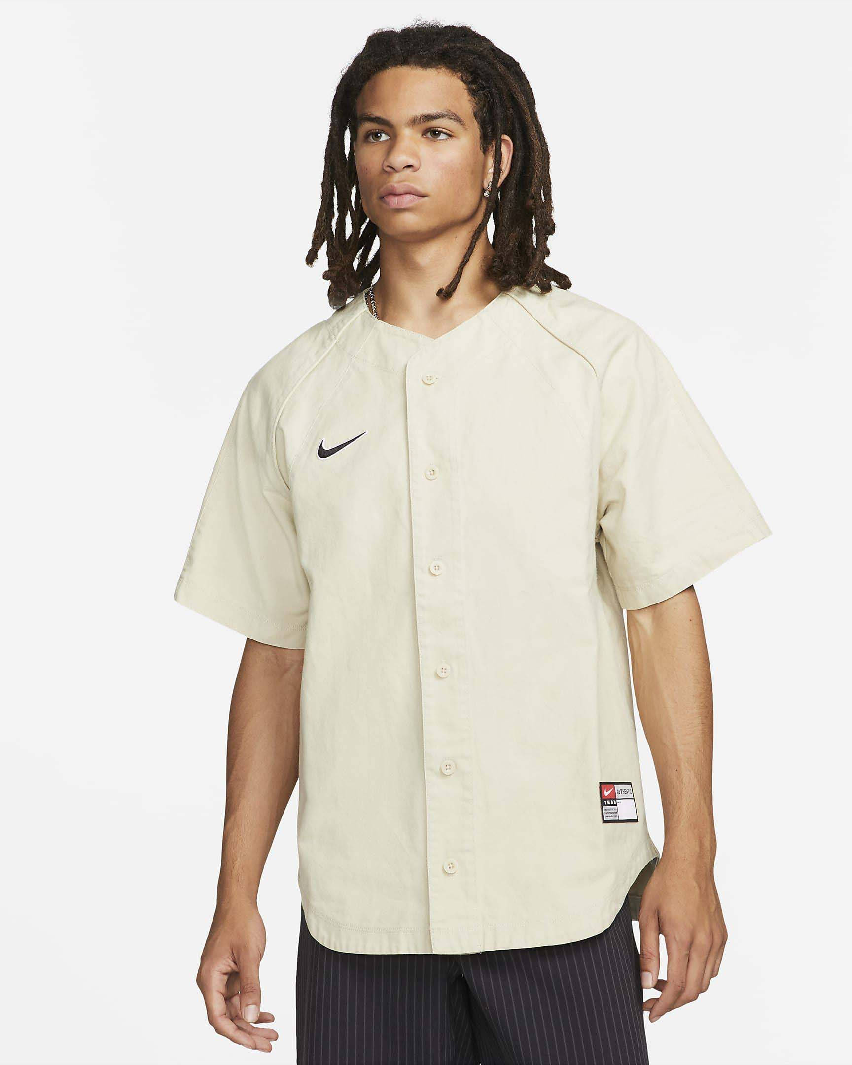 Nike SB x MLB Skate Baseball Jersey Rattan/White