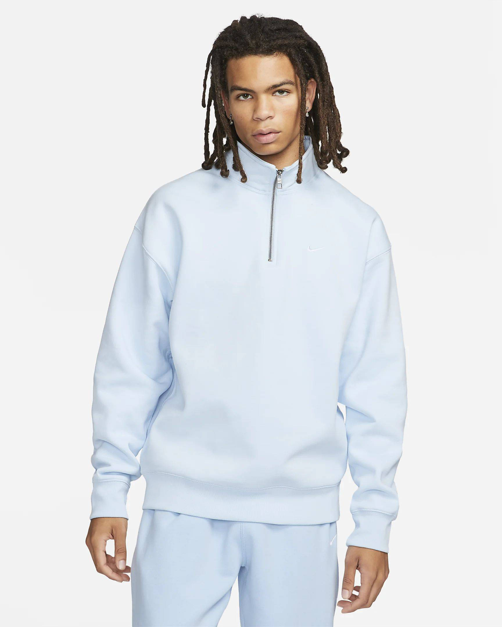 Nike blue cheap quarter zip