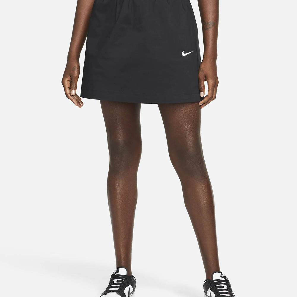 Nike Sportswear Essential High-Waisted Woven Skirt - Black | The Sole ...