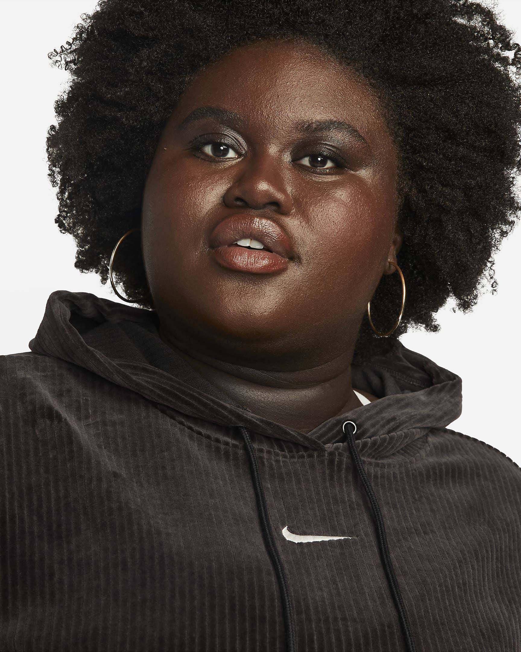 plus size black nike hoodie