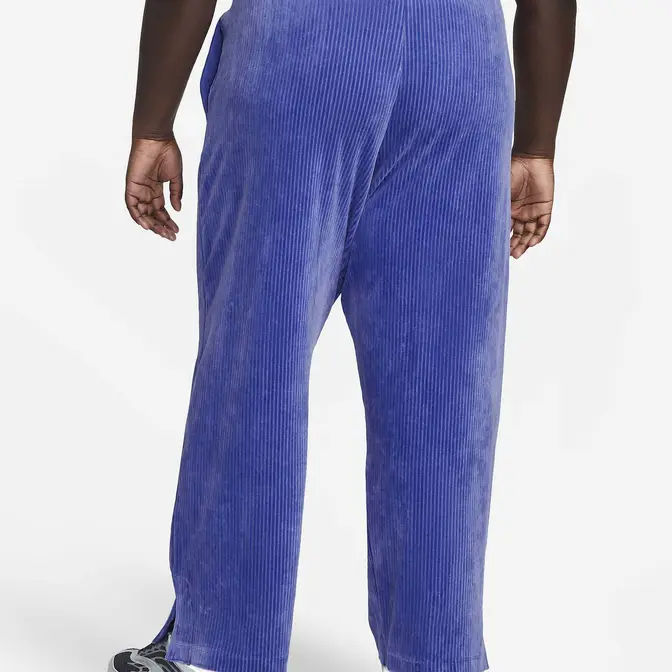 Nike Velour Wide Leg Pants in Blue
