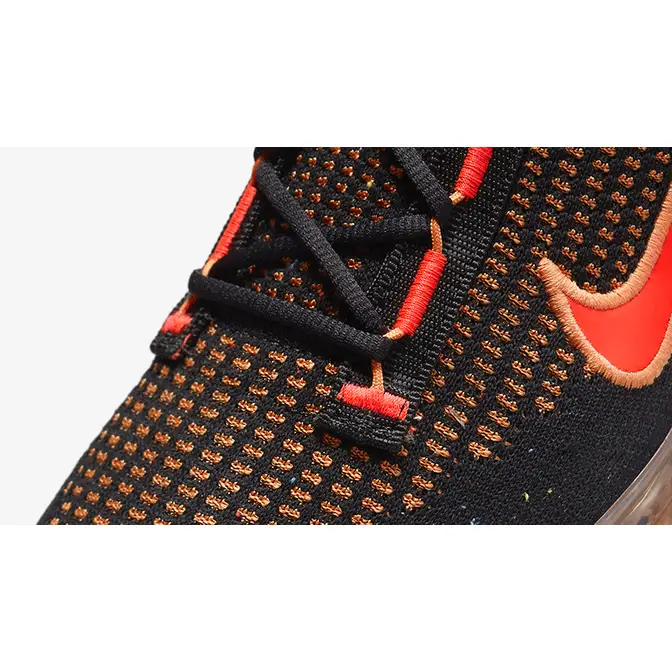 Nike Vapormax Flyknit 2021 Black Orange DQ3974-002 Detail