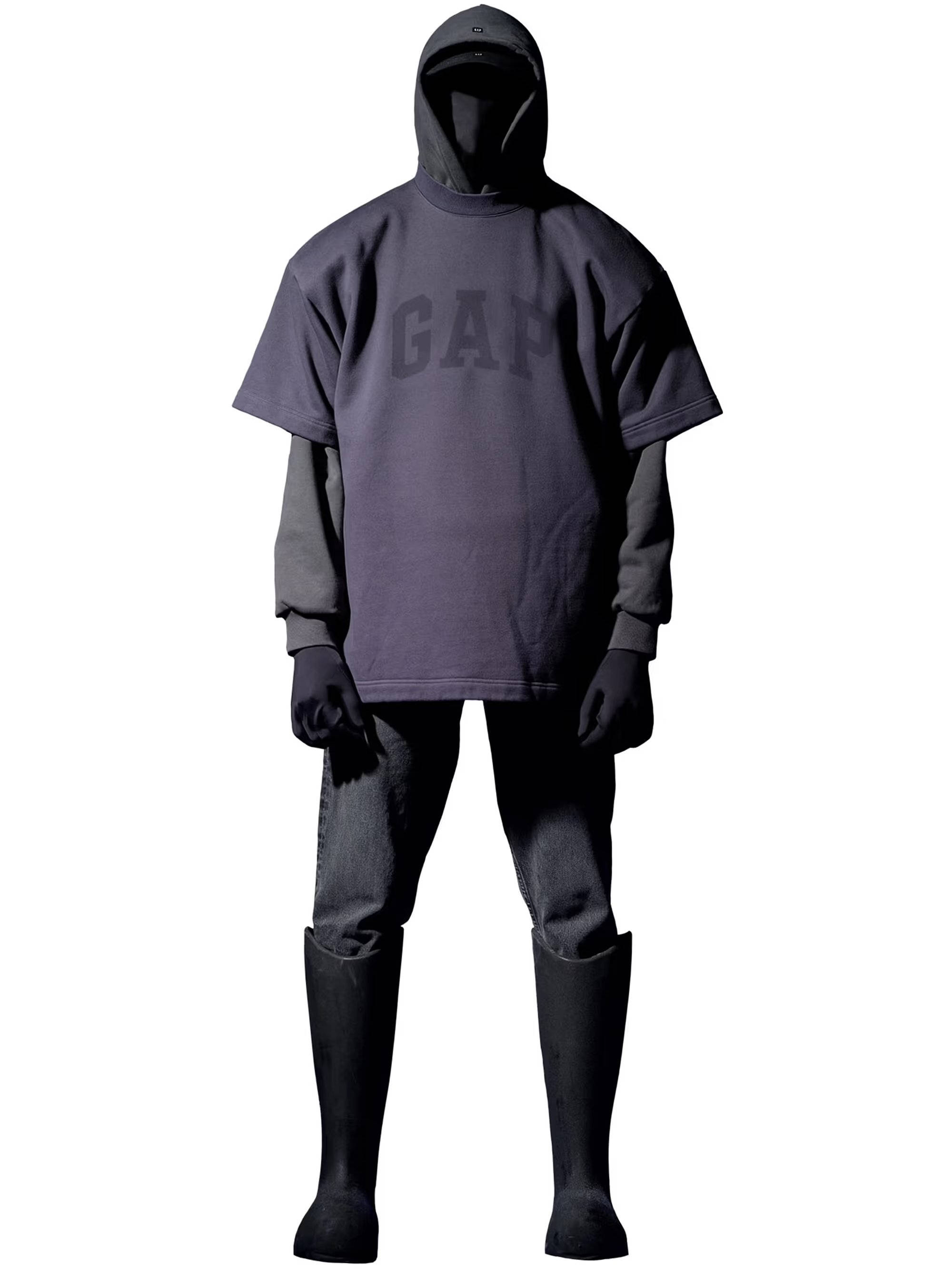 px-Yeezy Gap Engineered By Balenciaga Printed T-Shirt Grey Full