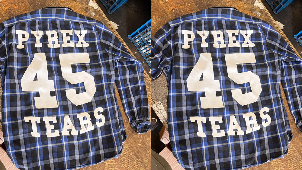 Image via
tremaineemory Tremaine Emory Pays Homage To Virgil Abloh Through PYREX VISION x Denim Tears