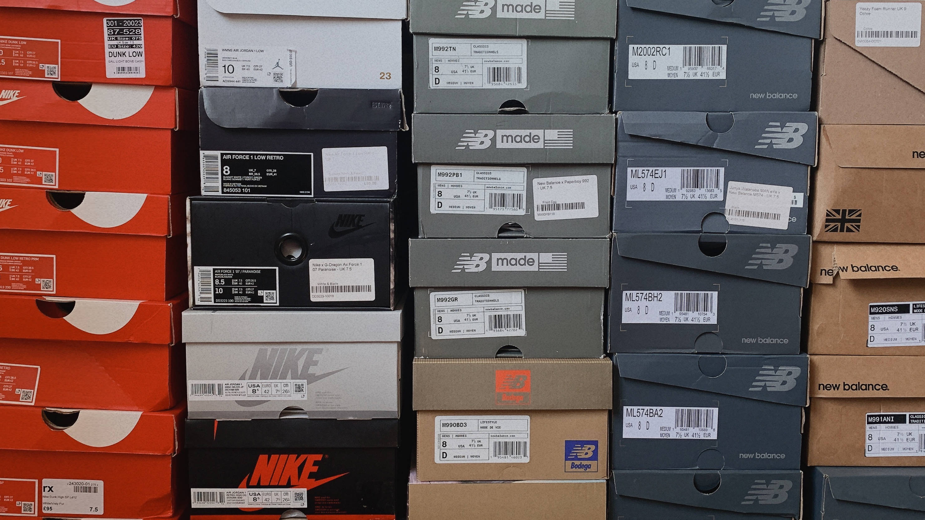 shoe boxes