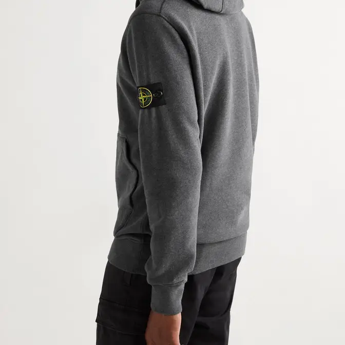 KENZO SHIRT WITH POCKET Brushed Cotton Jersey Hoodie Gray Backside