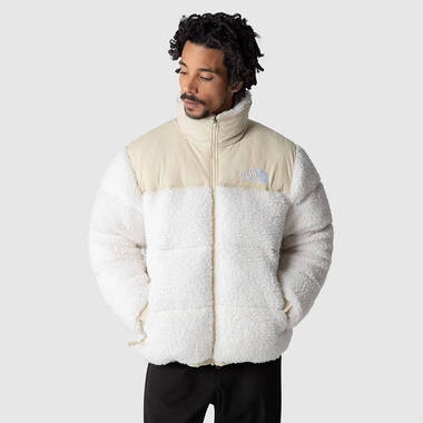 The North Face Seamless Crop Top High Pile Sherpa Nuptse Jacket