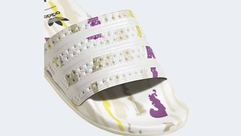 Thebe Magugu x adidas Adilette Slides White Closeup