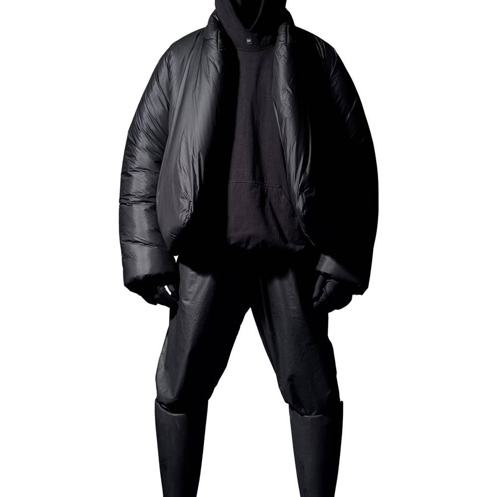 Yeezy Gap Engineered By Balenciaga Padded Shell Bomber Jacket Black