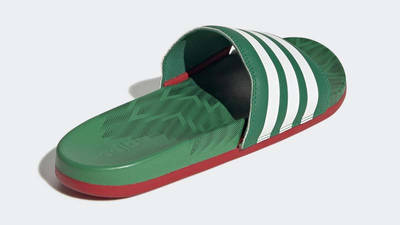 lime green adidas slides