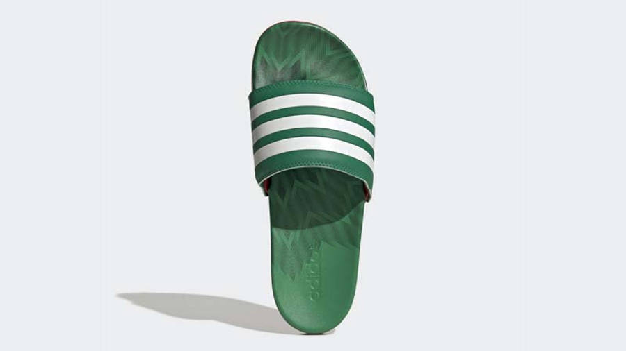 green adidas slides