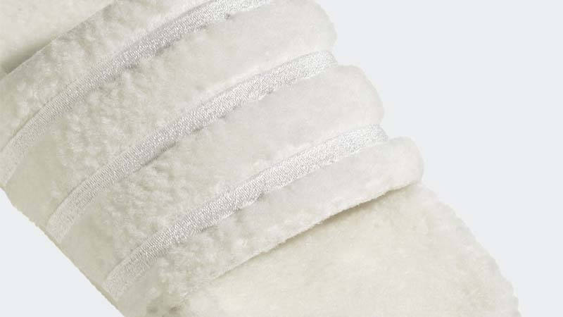 adidas Adilette Slides Off White Closeup