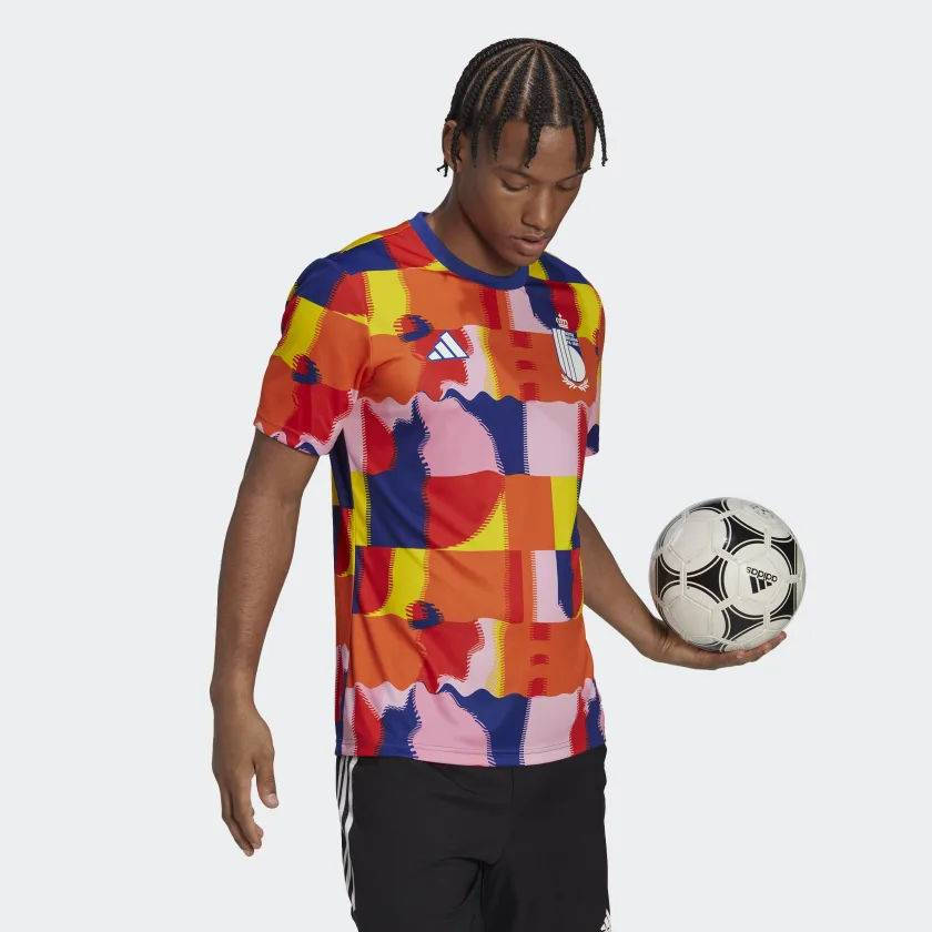 adidas Belgium Pre-match Jersey Multicolor Front