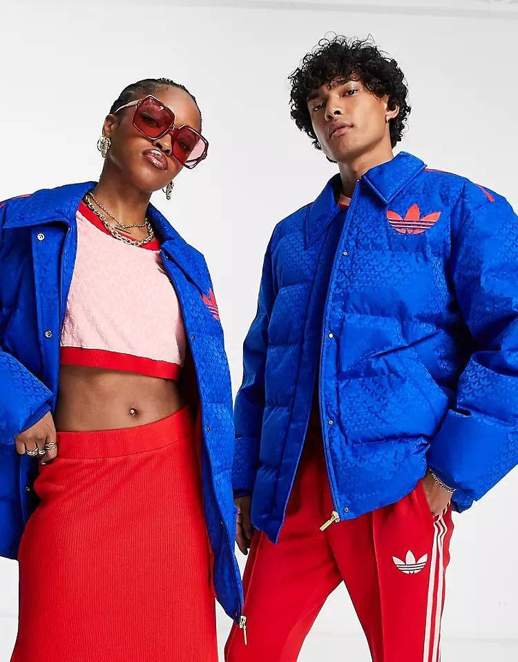 adidas Originals Adicolor 70s Monogram Puffer Blue Feature