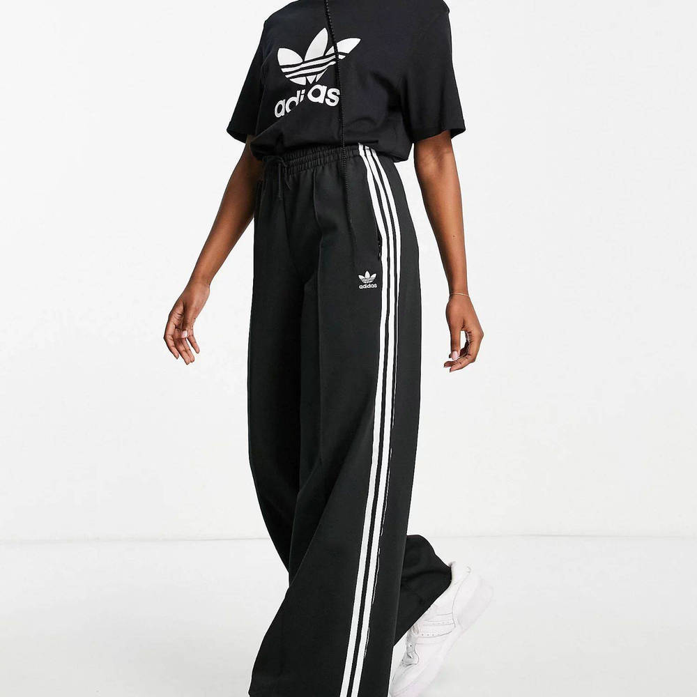 adidas Adicolour Three Stripe Logo Relaxed Fit Track Pants - Black ...